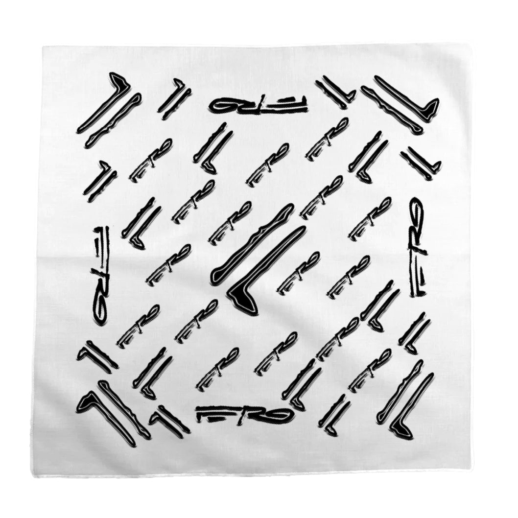 FERG Strong - White/ Black Bandana