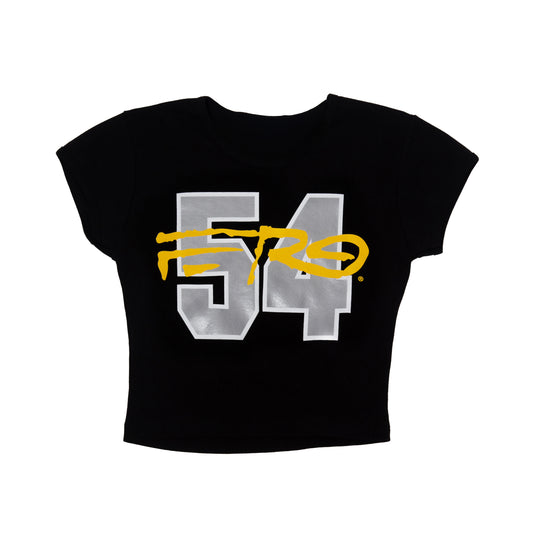 FERG 54 Black Star Cropped Baby Doll Tee