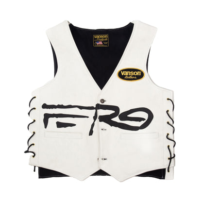 White Lady Ferg Biker Vest