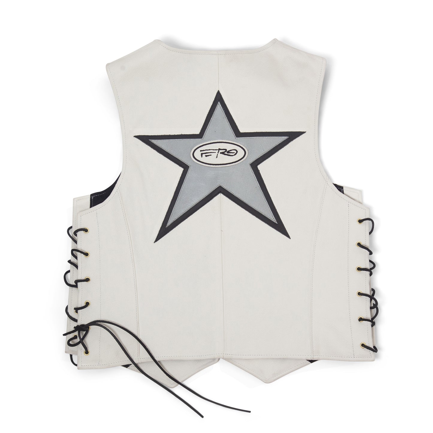 White Lady Ferg Biker Vest