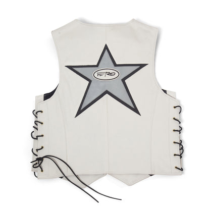 White Lady Ferg Biker Vest