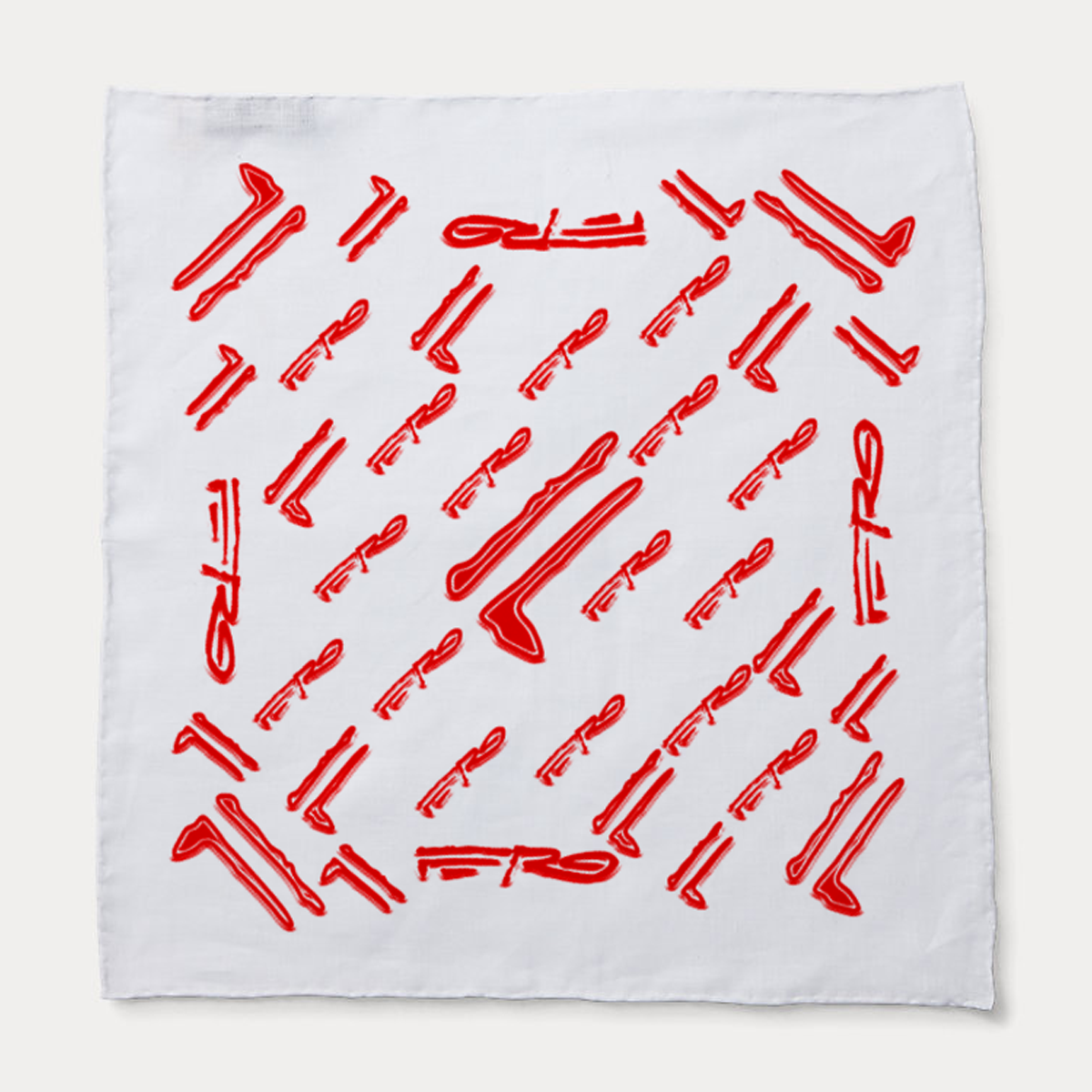 FERG Strong - White/ Red Bandana