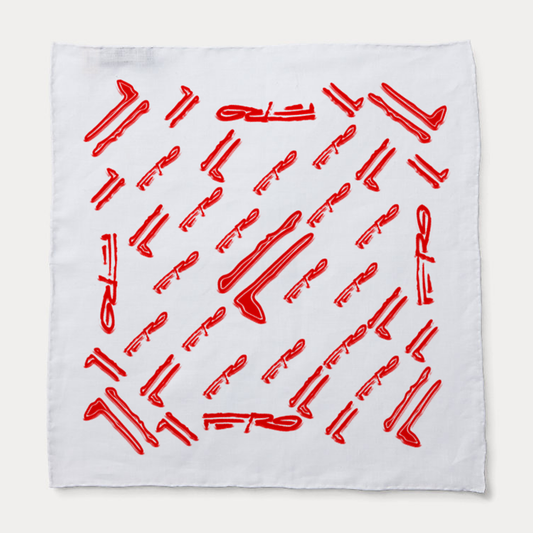 FERG Strong - White/ Red Bandana